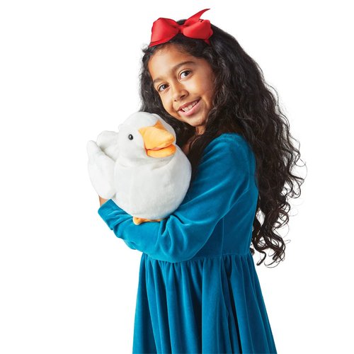 Folkmanis Duck Hand Puppet, White, Yellow