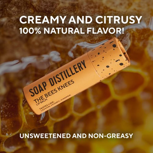 Soap Distillery Lip Balm Two Pack - Organic Beeswax - Plastic Free Tube (Bees Knees)