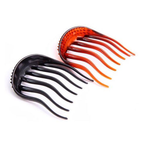 2Pcs Ponytail Bump it UP Hair Styling Insert Comb Fluffy Hair Comb (1Black+1Coffee)