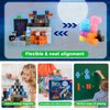 Annexfun Magnetic Blocks - 100PCS Build Magnetic Dark Mechanical Guardian Castle - Magnetic Toys for Montessori Toddler Christmas Birthday Gifts - STEM Sensory Toys for 3 4 5 6 7 8 9 10 Year Old Boys