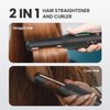 Novuspro Cordless Hair Straightener, Mini Cordless Flat Iron Straightener and Curler 2 in 1, for Fine Soft Hair/Short Hair, Anti-Scald & 3 Adjustable Temp,Travel Size Preferred Gifts