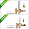 AGPTEK Mig/Tig Flow Meter Regulator, CO2 Argon Pressure Reducer Gauge Weld Flowmeter - Full Copper - 10 to 60 cfh
