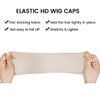 Asteria Invisible HD Wig Cap for Women Elastic Wig Cap for Lace Front Wig Stretchy Thin Nylon Wig Caps Hair Covers for Wig(4 Pieces/2 Pack)