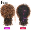 Fayasu Afro Puff Drawstring Ponytail with Kinky Curly Hair Clip in Bangs Short Ponytail Extension Black Girl Updo Hairpieces for Black Women (T30)
