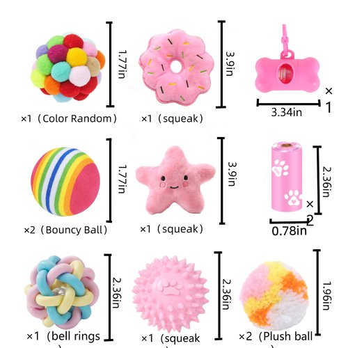 SVIEILLES Cats Toy Set Interactive Cat Toys Pack Woolen Cat Toy Balls with Bell and Fuzzy Balls, Interactive Toys for Indoor Cats and Kittens, Chew Toys 12pcs