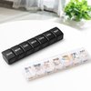Small Pill Organizer 2 Times a Day, 2 Pack 7 Day Pill Box 1 Time a Day, Travel Friendly Day Night Vitamin Organizer, Weekly AM PM Pill Case Container