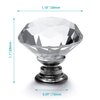 FENSING 12 Pcs 30MM Crystal Clear Glass Dresser Knobs Silver Diamond Drawer Knobs Pulls Handles Kitchen Cabinet Knobs for Dresser Drawers(Clear)