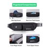 WATERFLY Fanny Pack for Women Men Water Resistant Small Waist Pouch Slim Belt Bag with 4 Pockets Lightweight Crossbody Chest Bag Fit All Phones, 11.02 x 2.1 x 4.3 inch