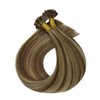 Full Shine Prebonded Hair Extensions Color 4P27 Ktip Human Hair Extensions 20 Inch Ktip Fusion Hair Extensions Human Hair 50 Gram Straight Hair Extensions Real Human Hair for Women Real Remy Hair