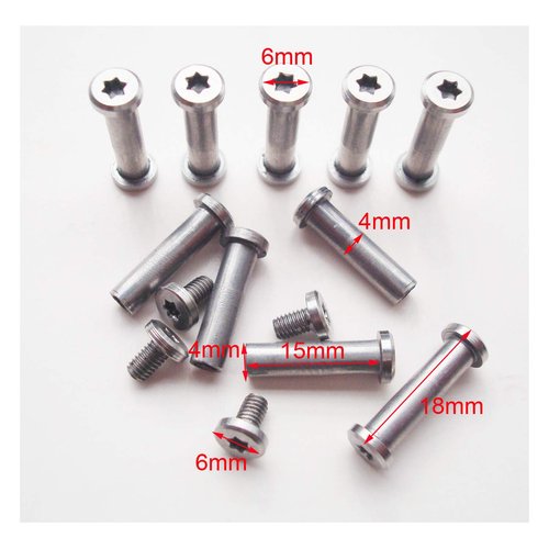 Stainless Steel Knife Screws,Knives Handle Fasteners,EDC Knife Shaft Rivets - Pack of 10 Sets