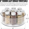 Tiblue Lazy Susan - 2 Pack Round Plastic Clear Rotating Turntable Organization & Storage Container Bins for Cabinet, Pantry, Fridge, Countertop, Kitchen - Spinning Organizer for Spices, Condiments