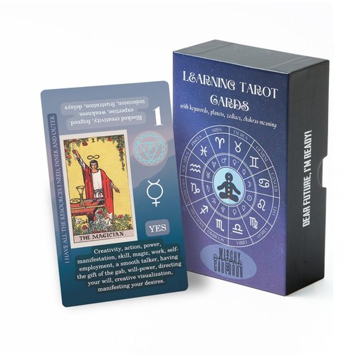 Witchy Cauldron Learning Tarot Cards with Meanings on Them, for Beginners, Training Tarot Deck