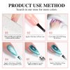 Double Rhythm 15ML Ice Glass Cat Eye Gel Polish with Magnet Holographic Glitter Shimmer Translucent Sheer Color Salon Soak Off Magnetic Nail at Home (Dark Violet-MC1129)