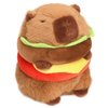 CHDBLOCK Hamburger Capybara Cute Capybara Stuffed Animal Capybara Plush Toys Kawaii Capybara Capybara Plushie The Best Birthday Gift for Kid(Hamburger Capybara-9.5inch)