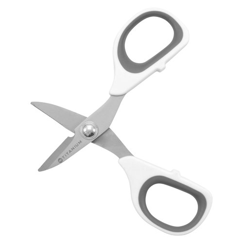 Westcott 5.5" Rag Snips, Crafting, Quilting & Sewing Scissors for Fabric Cutting with Titanium-Bonded Blades
