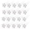 yantu Women's Floral Hair Pins with Crystal for Wedding Pack of 20 White