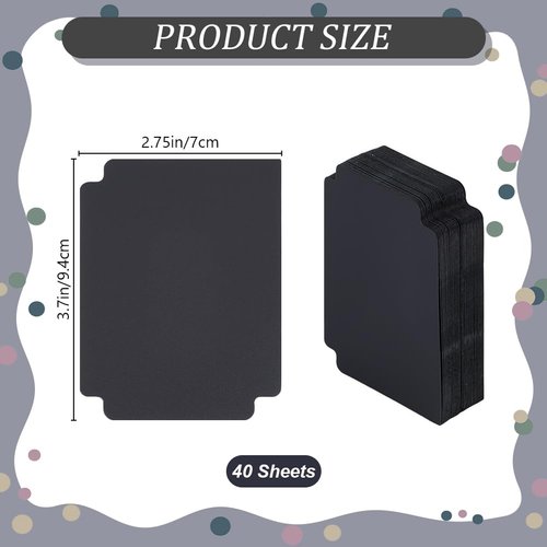 CRASPIRE Trading Card Dividers Black Card Separator Card Sorting Tray Plastic Card Dividers Board Game Card Separator Card Deck Box Dividers for Game Organizer Storage 40sheets 2.75 x 3.7 Inch