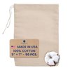 Celestial Gifts Muslin Bags - 100% Cotton Drawstring Bags Medium 50pcs, 5x7, Reusable Tea Bags, Jewelry Gift, Spice and Pouch Gift Sachet Bags - Made in USA - (Natural Hem and Drawstring)