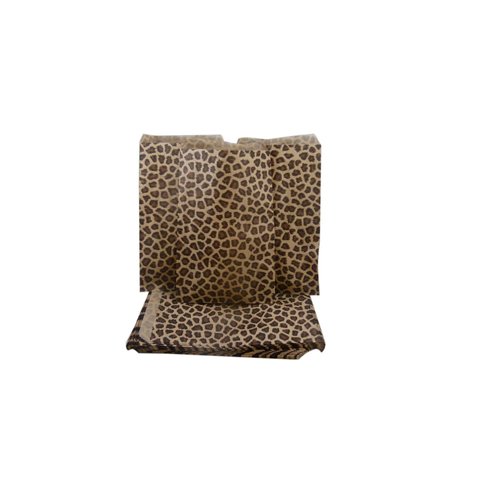 888 Display - 200 pcs of 8.5" x 11" Leopard Tone Paper Gift Bags Shopping Sales Tote Bags