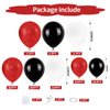 Red Black Balloons Garland Arch Kit,120Pcs Black and Red Party Balloons Different Size for Graduation Birthday Anniversary Baby Shower Casino New Year Party Decorations Supplies