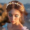 BARTOSI Starfish Headband Gold Pearl Bridal Headpiece Mermaid Hair Band Beach Wedding Hair Accessories for Women and Girls
