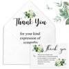 Marspark 50 Pack Thank You Sympathy Cards Funeral Thank You Cards with Envelopes and Message Memorial Card Sympathy Cards Greenery Bereavement Cards for Funeral Family Friends Loved Ones (Lily)