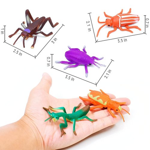 10Pcs Bath Toys Bug Toys,Color Changing Toys Stretchy Toys, Insects Toys Animal Figurines, for Kids 3+, Novelty Gag Prank Squeeze Toy for Themed Parties,Goodie Bag Fillers,Classroom Rewards