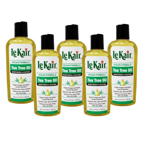 Le Kair Tea Tree Oil Hair & Body Oil - Vegan Formula 3.4 Ounce - 5 Pack