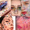 1610 Pcs Hair Gems Self Adhesive Rhinestones for Makeup Eyes 15 Colors Rainbow Rhinestones Face Jewels Face Gems Stick On, Heart Face Gems Bling Gems Jewels Stickers for DIY