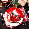 GOGUOGOFA 50Pcs Christmas Party Plates Christmas Party Supplies Xmas Party Decoration 7" Christmas Dessert Paper Plates Christmas Tree Plates Christmas Theme for Holiday Merry Christmas Party Decor