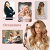Curling Wand, 4 in 1 Hair Curling Iron Wand Set Include 4 Interchangeable Ceramic Barrels (0.35"-1.25") Hair Curling Wand Set for Quick Create Hairstyle in All Hair Type