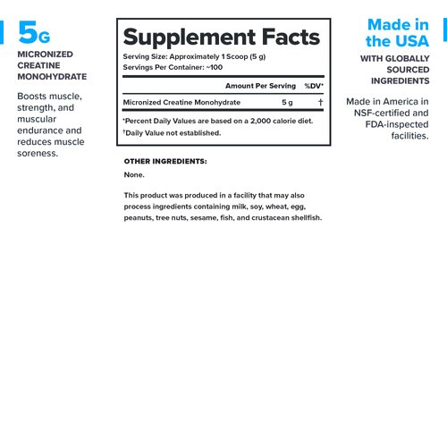 LEGION Micronized Creatine Monohydrate Supplement - Clean Creatine Powder for Muscle Gain & Post Workout Recovery - Micronized Creatine Supplement for Maximum Absorption (100 Servings, Unflavored)