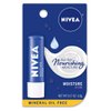 NIVEA Moisture Lip Care, Mineral Oil Free, All-Day Moisturizing Lip Balm with Shea Butter, Jojoba Oil and Avocado Oil, 0.17 Oz Stick, Pack of 1