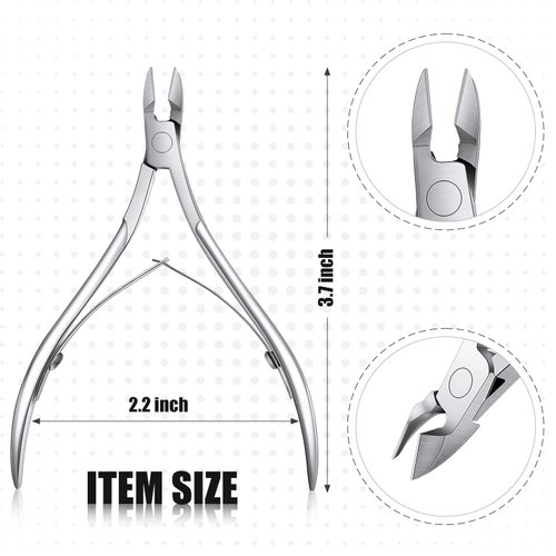 20 Pcs Cuticle Trimmer Cuticle Nippers Stainless Steel Cuticle Remover Pointed Cuticle Cutter Nail Cuticle Clippers Dead Skin Pedicure Manicure Tools for Fingernails and Toenails