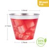 Goodluck 50PCS 9oz Plastic Cups for Party, Disposable Silver Plastic Cups, Plastic Cocktail Glasses for Wedding Thanksgiving, Christmas, and Parties