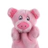 Pig Hand Puppets Farm Animal Plush Toys for Imaginative Pretend Play Storytelling Pink