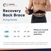 Copper Compression Lower Back Lumbar Support Brace, 1 Guaranteed Highest Copper Content, Great for All Activities! Infused Fit Wrap/Belt, Wear Anywhere! (Waist 28" - 38")
