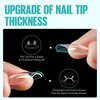 TOMICCA Coffin Acrylic Nails - Clear Short Coffin Nails, 216Pcs Fake False Nails for Nail Extension, Soft Gel Press on Nails for Beginners and Professional