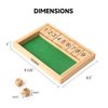 GSE Games & Sports Expert Wooden Shut The Box 9 Numbers Dice Game Board with 2 Wooden Dices, Classic Tabletop Version of The Popular English Pub Game