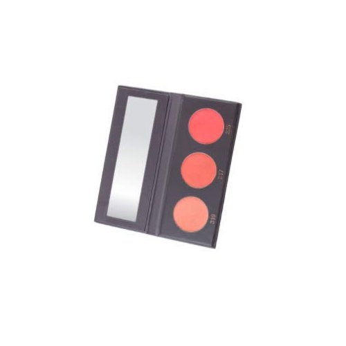 KAB Cosmetics - BlushMeUp Palette – Tricolor, Pressed-Powder Blush Palette with Compact Mirror – 3 Long-Lasting, Pink Blush Shades of Cruelty-Free Color for Warmth & Contour (Strawberry Shortcake)