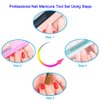 Pingispower Nail Files and Buffers, 16PCS Professional Nail File & Nail Buffer Block for Natural & Acrylic Nails, 100/180 & 600/3000 Grit Nail Filer, Dual Sided Washable Reusable Nail Care Tool Set