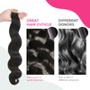 Lashey Tape in Hair Extensions Human Hair 20pcs 50g/pack Body Wave Hair Extensions Tape in Hair Extensions 14 Inch Natural Black Invisible Hair Extensions for Women