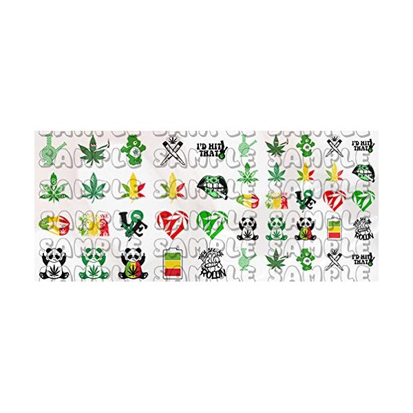Marijuana Pot Weed #2 Nail Art Decals