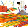 Skoolzy Straw Constructor STEM Building Toys 200+ Piece Set - Durable Interlocking Plastic Educational Toys for Toddlers to Develop Fine Motor Skills Engineering Learning Building Blocks