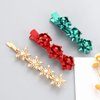 ANGLESJELL Christmas Hair Clips for Women Xmas Bow Hair Clips Statement Holiday Hairpins Crystal Snowflake Hair Accessory Festive Party Jewelry Gifts