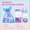 Townley Girl Mermaid Vibes Makeup Set with 8 Pieces, Including Lip Gloss, Nail Polish, Body Shimmer and More in Mermaid Bag, Ages 3+ for Parties, Sleepovers and Makeovers