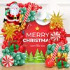 153Pcs Christmas Balloon Garland Arch Kit, Red Metallic Green Gold Balloon with Santa Claus Candy Cane Gift Box Star Explosion Foil Balloons for Xmas New Year Party Decorations Supplies
