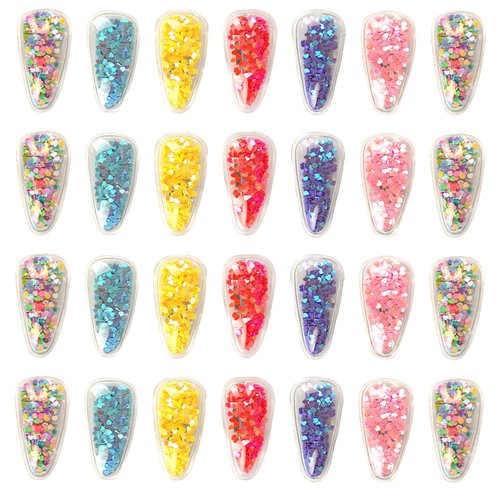 ACO-UINT Sparkly Glitter Hair Clips for Girls, 28 Pack Hair Barrettes for Kids Toddler Women Girls Hair Accessories
