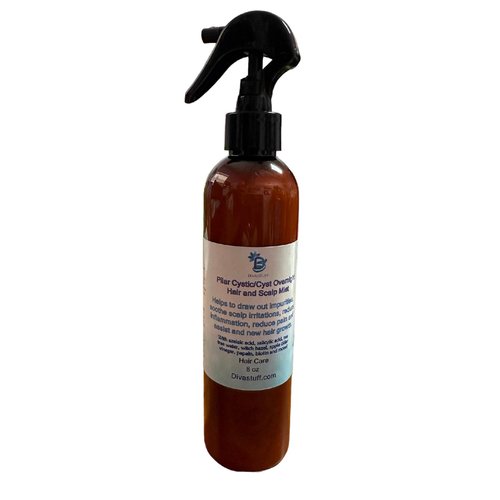 Diva Stuff Pilar Cyst Overnight Hair and Scalp Mist, For Help With Reducing Bumps and Lumps On The Scalp and Promoting New Hair Growth, With Salicylic Acid, Azelaic Acid and Apple Cider Vinegar