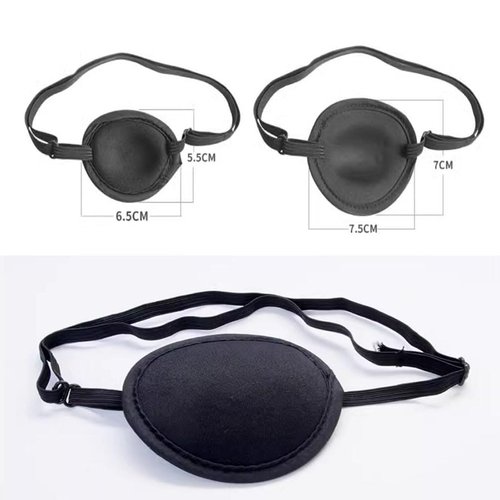 Black Protect Eye Patch Satin Single Eye Patch Lazy Eye Amblyopia Strabismus Eye Masks